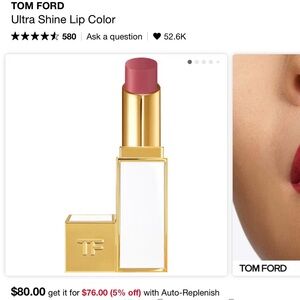 Tom Ford Lip Color Ultra Shine Lipstick, 34 Rose Irise, BNIB